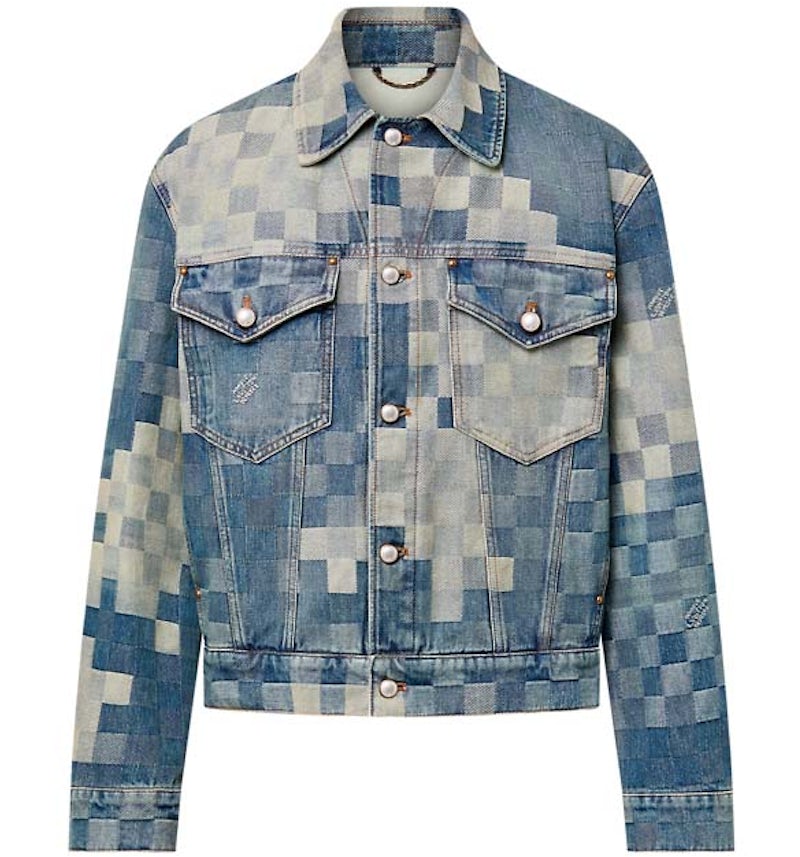 Louis Vuitton Damier Damoflage Classic Denim Giacca Indaco Uomo