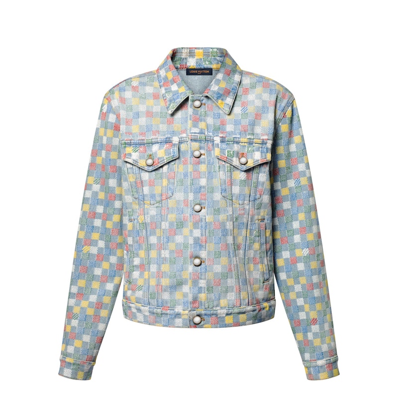Pre-owned Louis Vuitton Men's Damier Denim Trucker Jacket