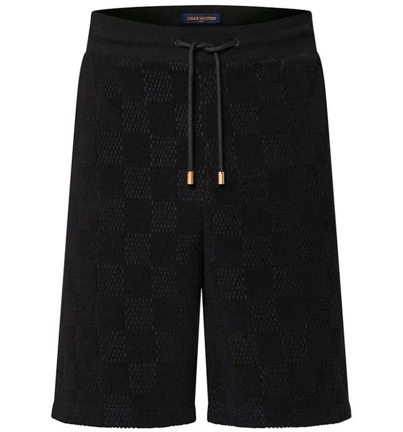 Louis Vuitton Damier French Terry Cotton Shorts Meteorite Men's