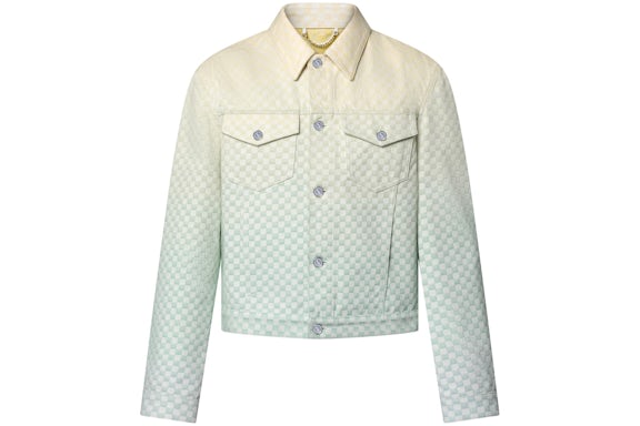 Louis Vuitton Damier Chaqueta vaquera jacquard degradada multicolor