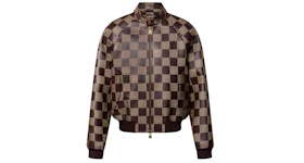 Louis Vuitton Damier Leather Harrington Jacket Golden Brown
