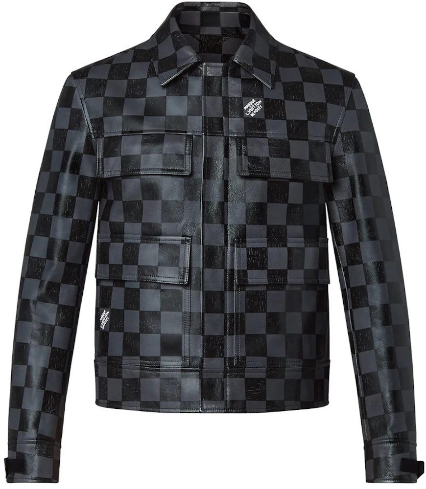 Louis Vuitton Checkered Damier Rain Jacket w/ Packable Hood