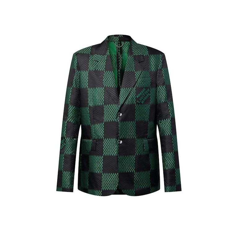 Pre-owned Louis Vuitton Damier Nylon Tailored Jacket Jolly Green