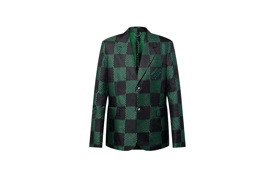 Pre-owned Louis Vuitton Damier Nylon Tailored Jacket Jolly Green