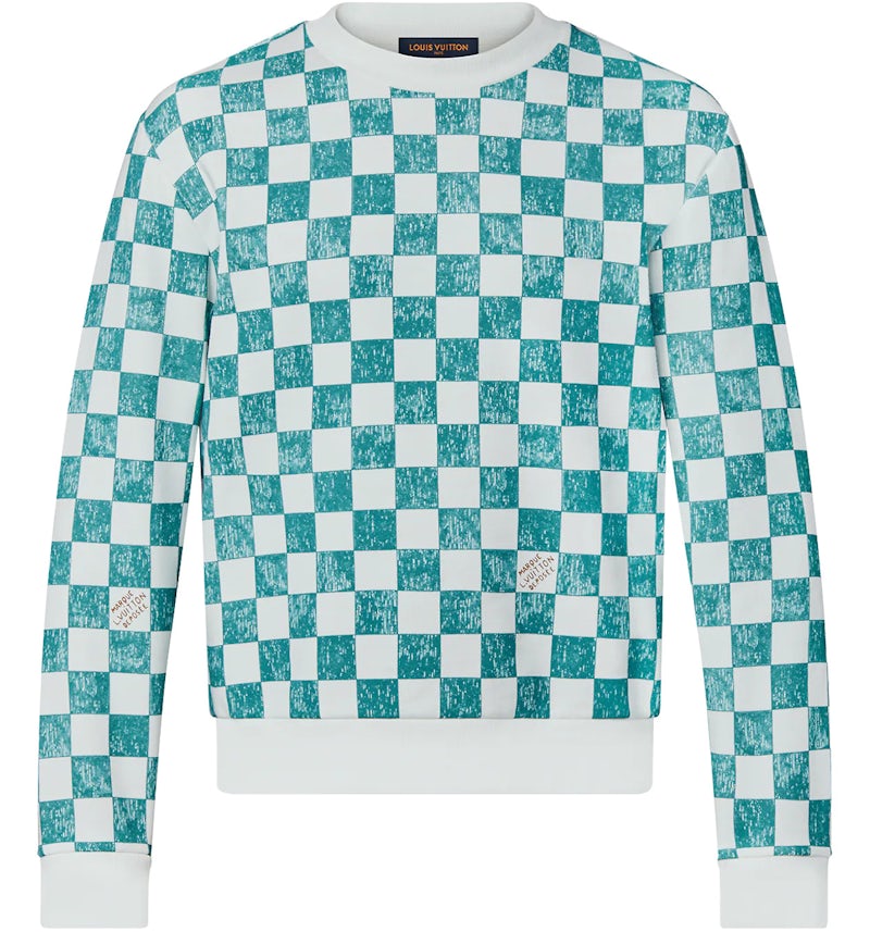 Louis Vuitton Damier Printed Crewneck Ocean Men's FW21 US