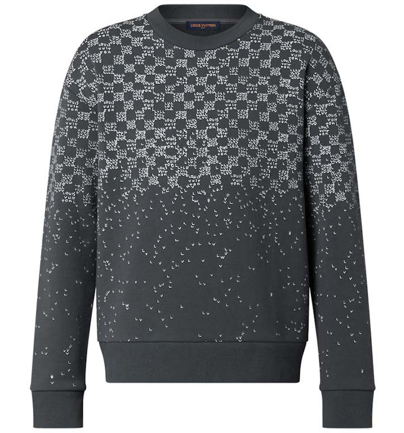 Louis Vuitton Damier Spread Print Sweatshirt Grey Men's US