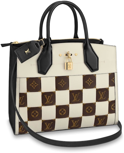 Louis Vuitton City Steamer Monogram PM Navy Blue/Red/Black in Coated  Canvas/Calf Leather with Gold-tone - US