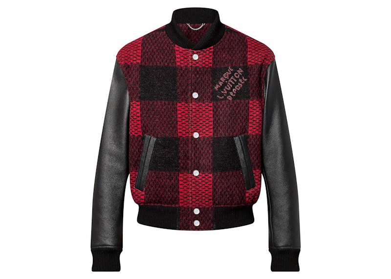 Pre-owned Louis Vuitton Men's Damier Varsity Blouson In Black