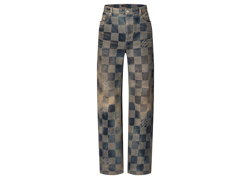 Louis Vuitton Damier Pantalon de skate denim lavado Anil Hombre FW24 US