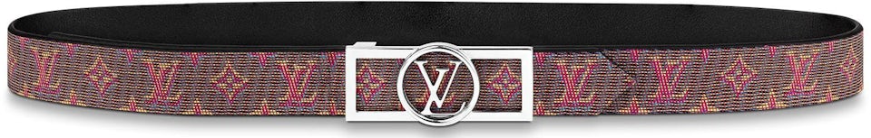 Louis Vuitton Dauphine Reversible Belt Monogram LV Pop 25MM Pink/Black in  Calf Leather with SIlver-tone - GB
