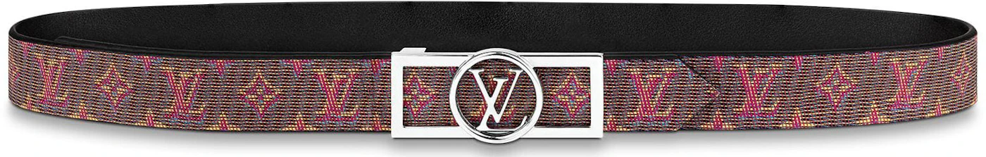 black and red louis vuittons belt