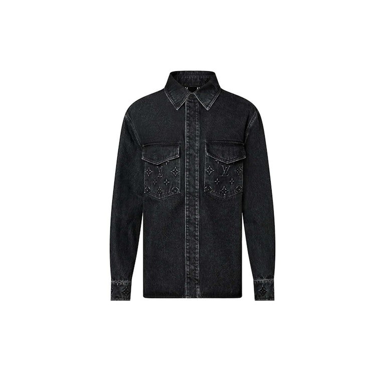 Pre-owned Louis Vuitton Denim Overshirt Black