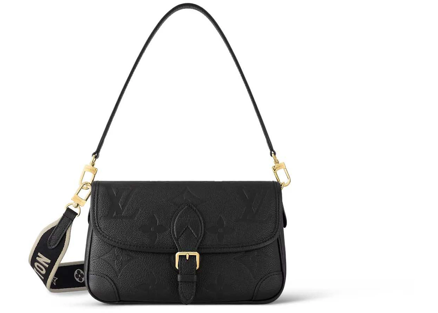Louis Vuitton Diane Black in Embossed Supple Grained Cowhide