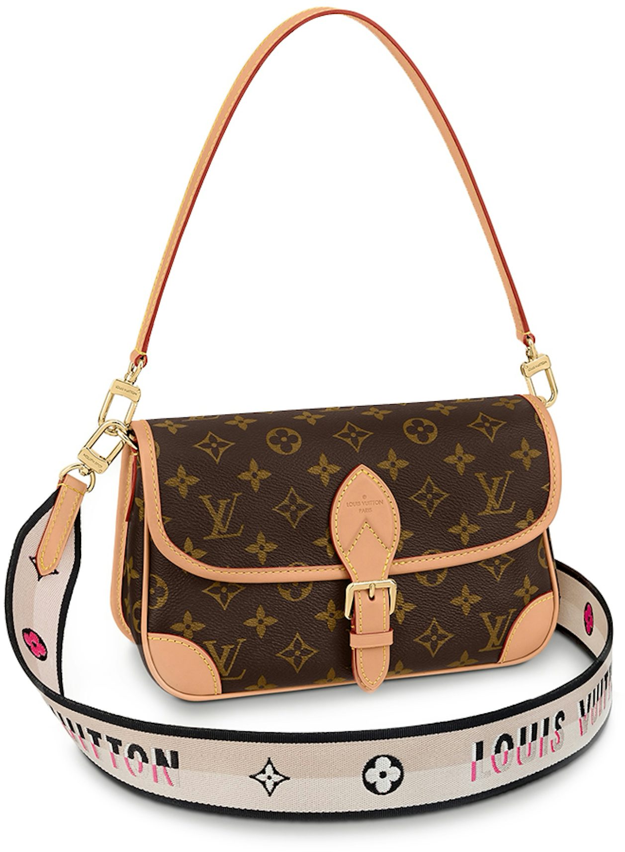 Louis Vuitton Diane Satchel Monogram Brown/Beige/Multi in Coated Canvas  with Gold-tone - US