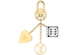 LOUIS VUITTON Porte Cles Game on Staking Heart Cube Dice Key Ring MP2913