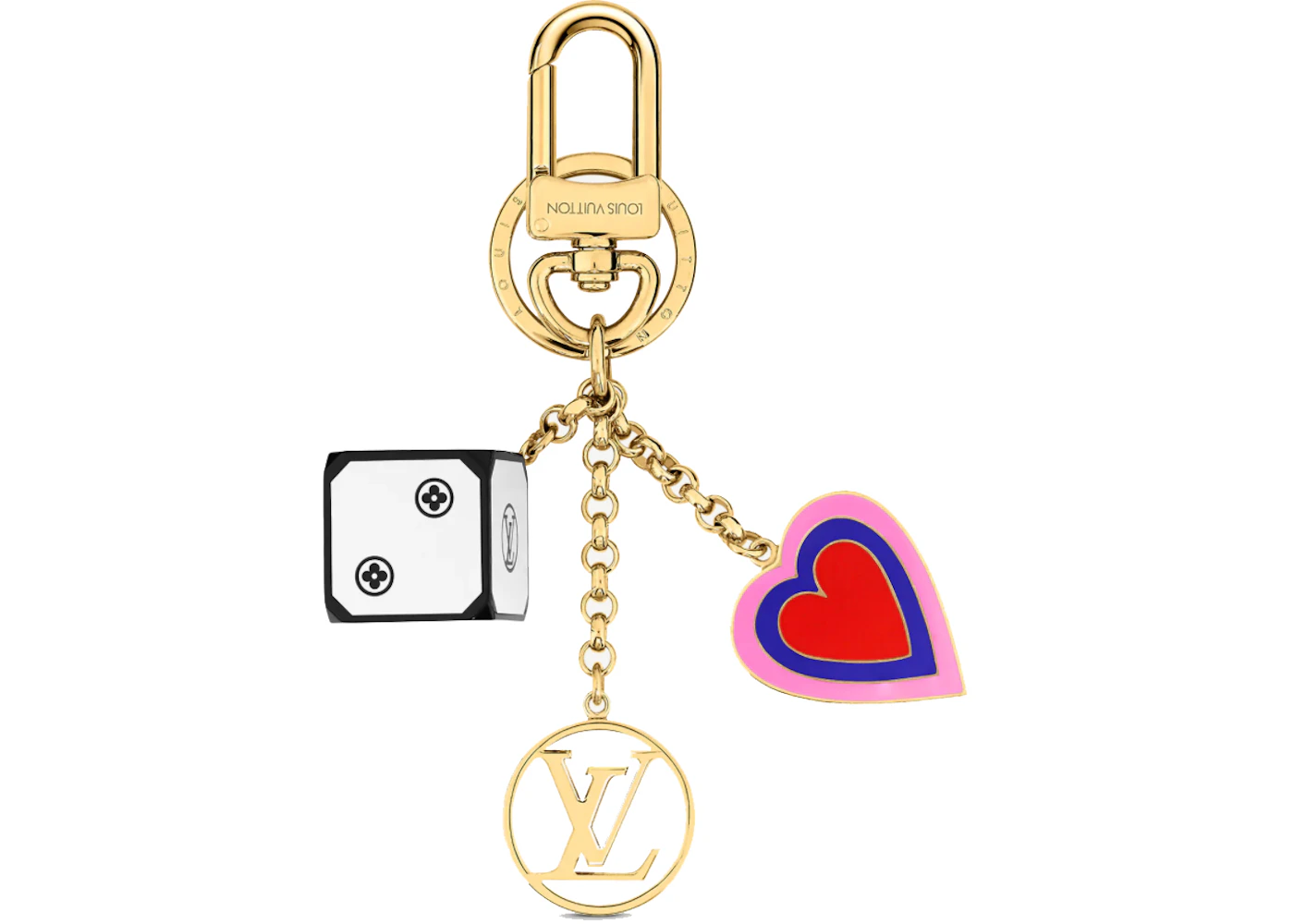 respirar busto guardarropa Louis Vuitton Dice and Heart Bag Charm and Key Holder Game On in Metal with  Gold-tone - US