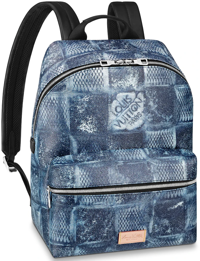 Louis Vuitton Discovery Backpack Damier Stripes Gradient Blue in Coated  Canvas with Silver-tone - US