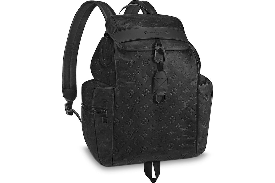 Louis Vuitton Navy Monogram Shadow Leather Sprinter Backpack Black Hardware, 2021-2022 (Like New)