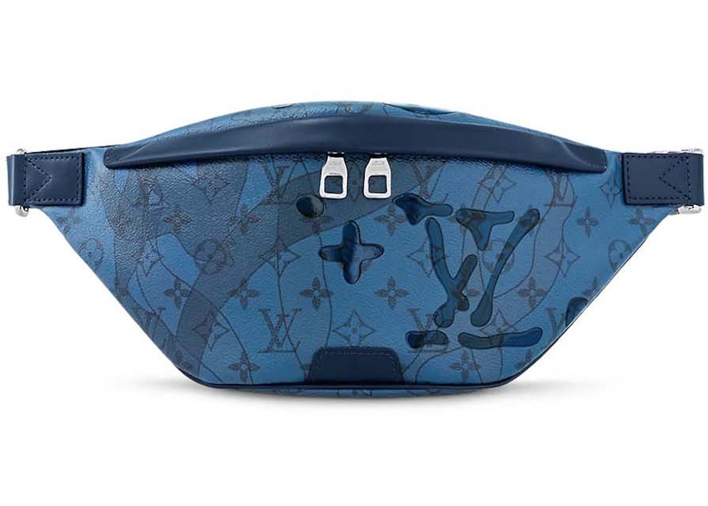Louis Vuitton Discovery Bumbag Abyss Blue in Coated Canvas with Silver-tone  - US