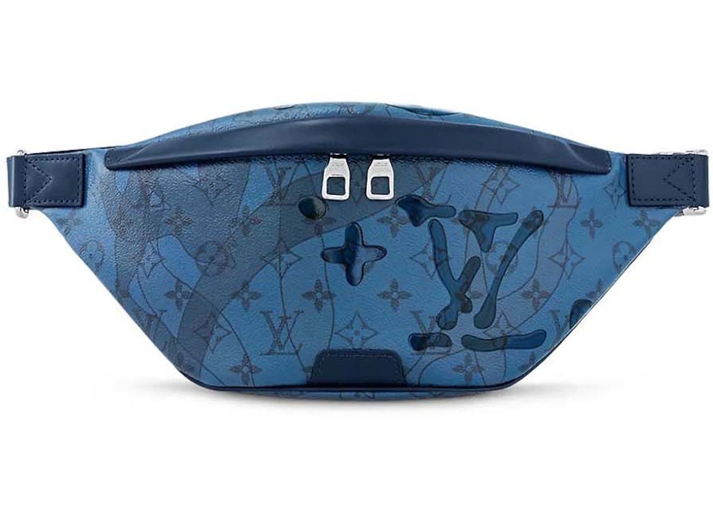 Louis Vuitton Discovery Bumbag Abyss Blue in Coated Canvas with