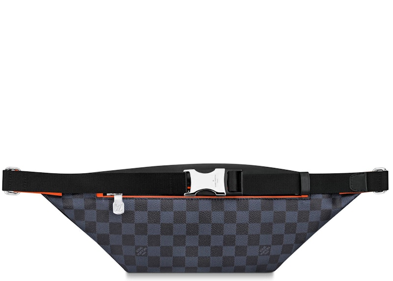 Louis Vuitton Discovery Bumbag Damier Cobalt Race Blue Orange in Coated