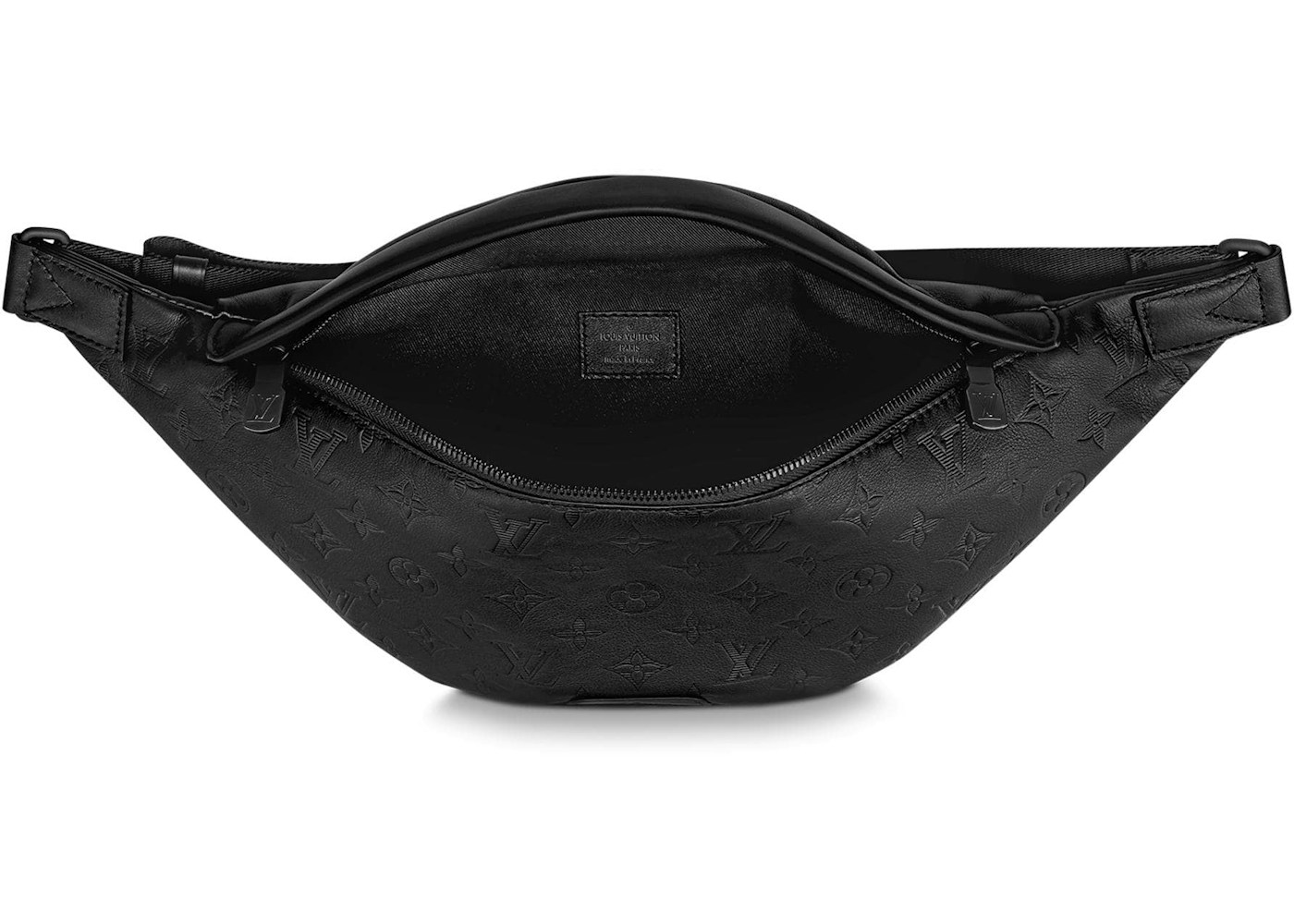 Louis Vuitton Discovery Bumbag Monogram Shadow Black in Calfskin
