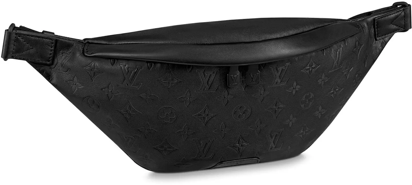 Louis Vuitton Discovery Bumbag Monogram Shadow Black in Calfskin ...