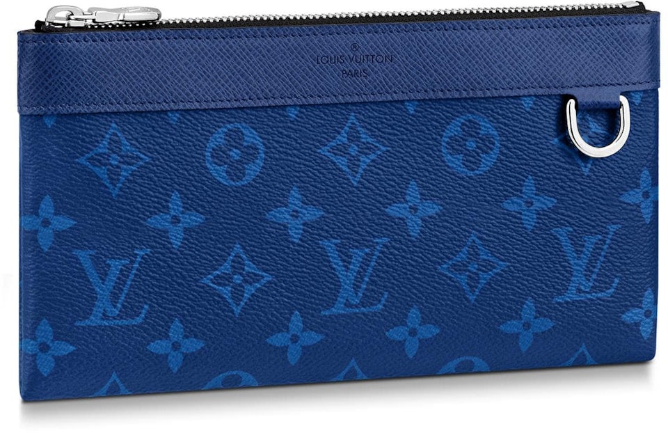 Louis Vuitton Discovery Pochette Monogram Pacific Taiga PM Blue in Taiga  Leather/Coated Canvas with Silver-tone - US