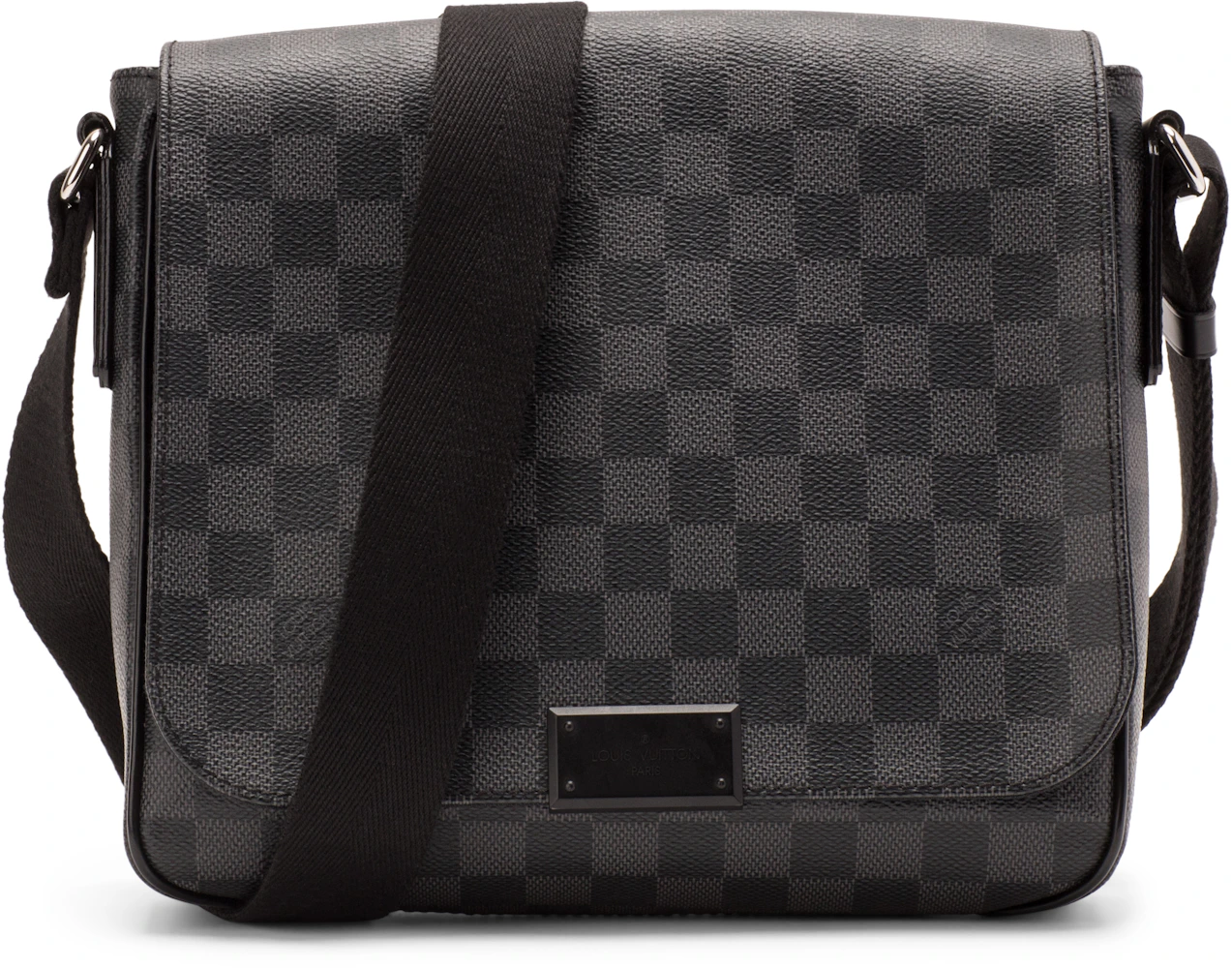 Authentic Louis Vuitton Damier Graphite District PM Messenger Bag