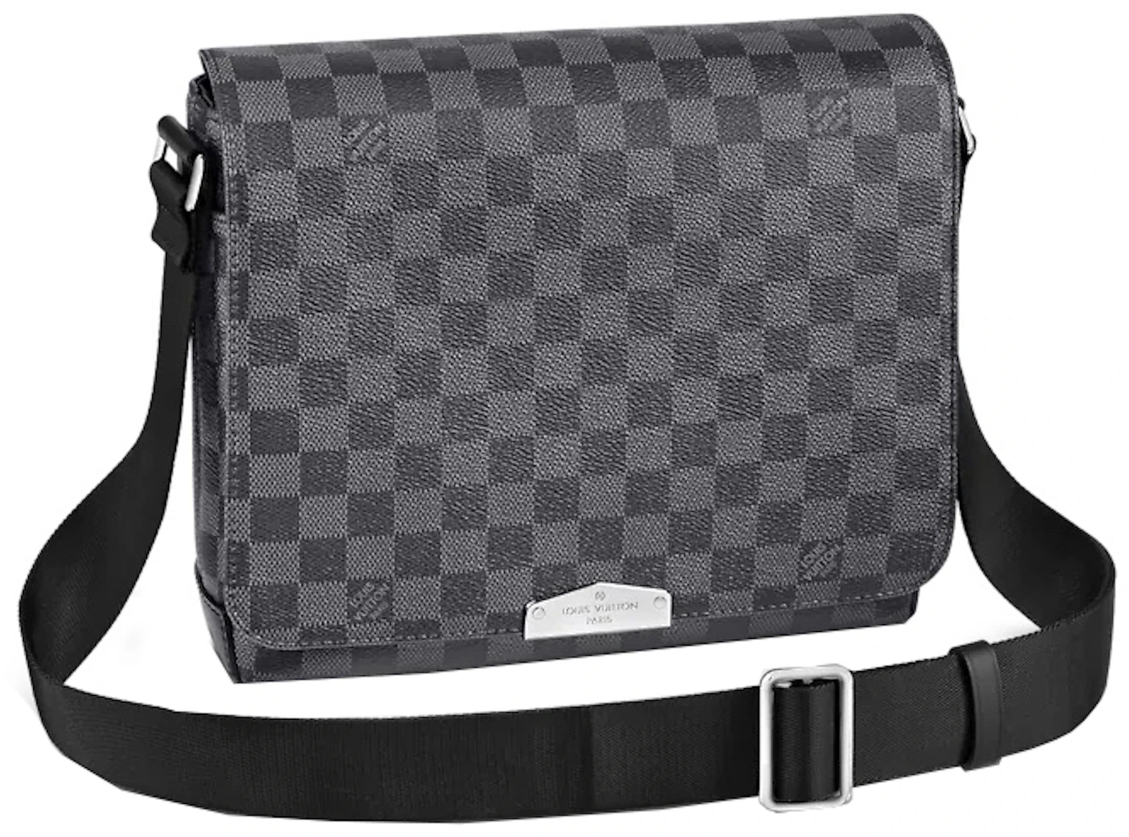 levend Strikt Postcode Louis Vuitton District PM Messenger Bag Damier Graphite Black in Canvas  with Silver-tone - US