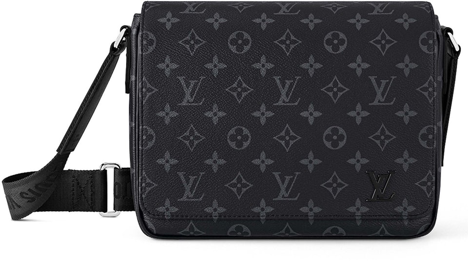 Louis+Vuitton+District+Monogram+Eclipse+Messenger+Bag+PM+Black+