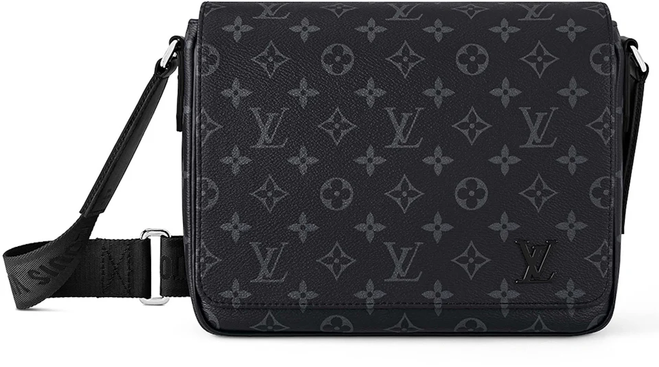 Louis Vuitton District PM Monogram Eclipse in Coated Canvas with Silver ...