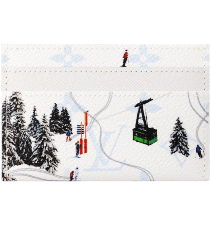 Porte-cartes Louis Vuitton Ski Double, blanc de la collection in