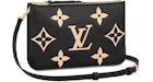 Louis Vuitton Pochette Doble Cremallera Bicolor Monograma Negro/Marrón