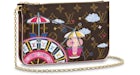 Louis Vuitton Pochette Doble Cremallera Monograma Vivienne Holiday Rosa Bailarina Rosa