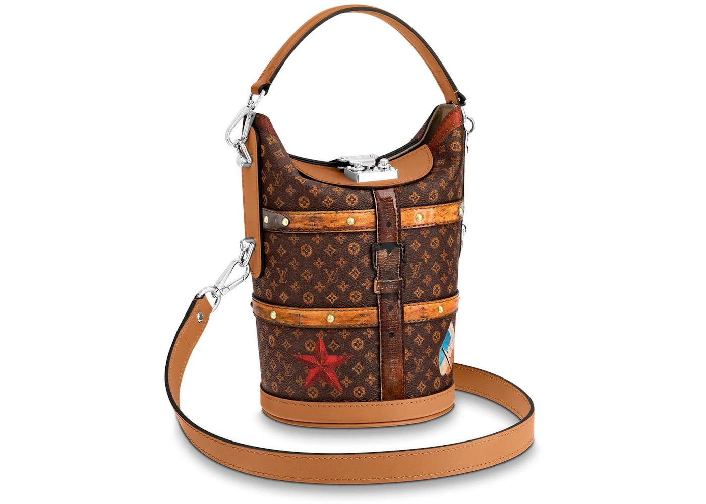 Louis Vuitton Duffle Bag Monogram Time Trunk Brown Multicolor in Canvas  with Silver-tone - GB