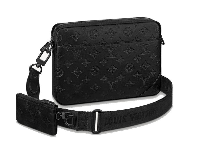 Louis Vuitton Duo Messenger Black in Leather with Black-tone - US