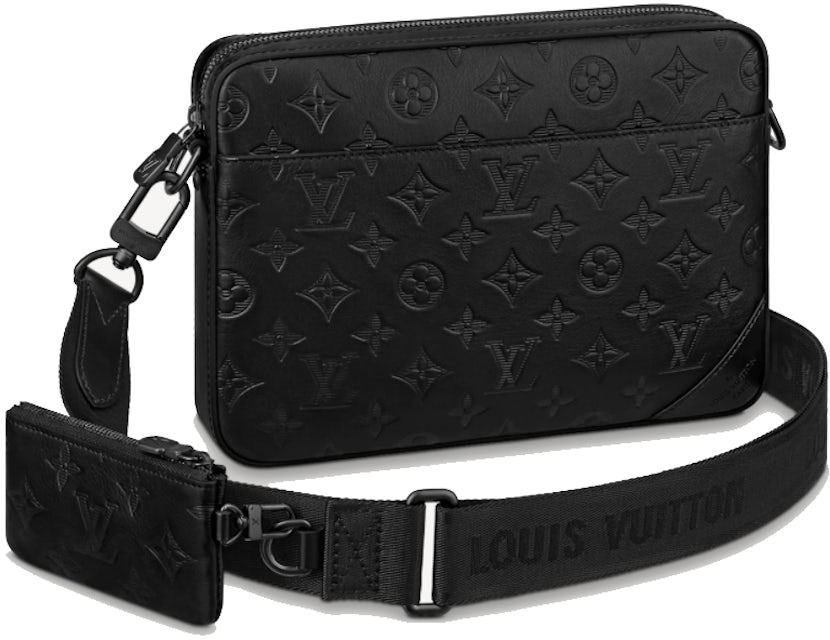 Louis Vuitton Duo Messenger Black in Leather with Black-tone - GB