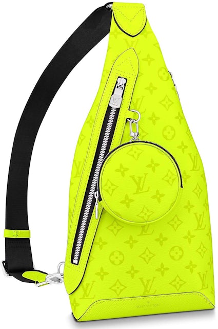 Louis Vuitton Duo Sling Bag Neon Yellow in Monogram Coated Canvas/Taiga  Cowhide Leather with Palladium-tone - US