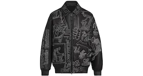Louis Vuitton Embroidered Leather Bomber Black