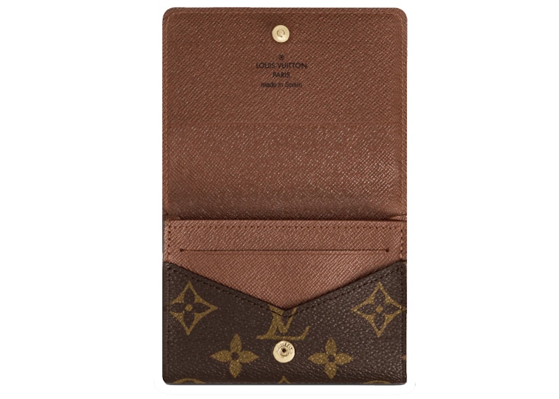 Louis Vuitton Envelope Business Card Holder in Coated Canvas with Goldtone