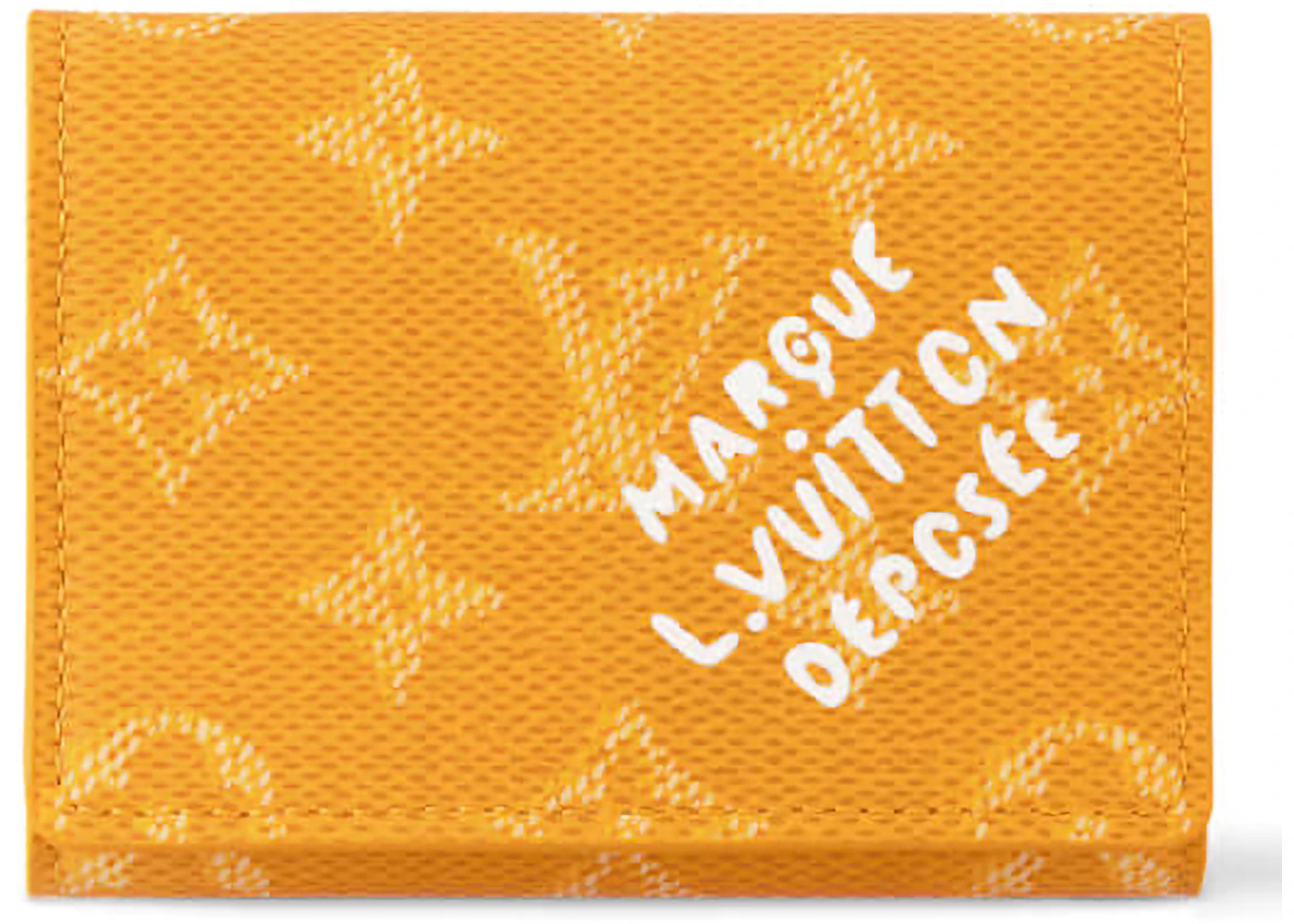 Louis Vuitton Envelope Business Card Holder Yellow in Coated