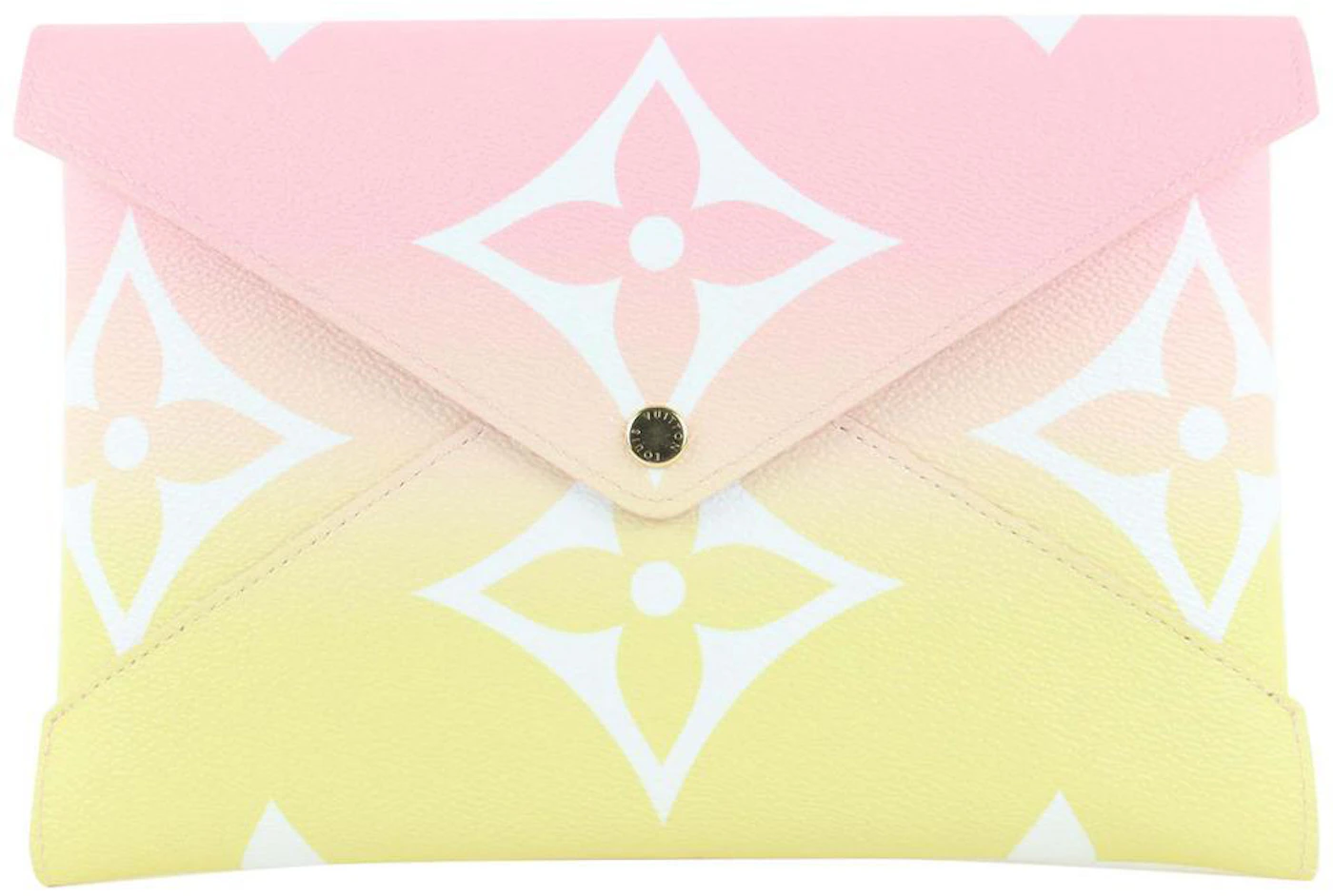Louis Vuitton Envelope Pouch GM Pink in Coated Canvas with Gold-tone - US