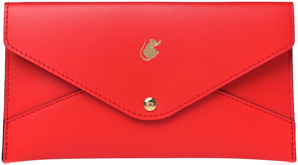 LOUIS VUITTON Veau Cachemire Chinese New Year Rat Envelope Pouch Red 844267