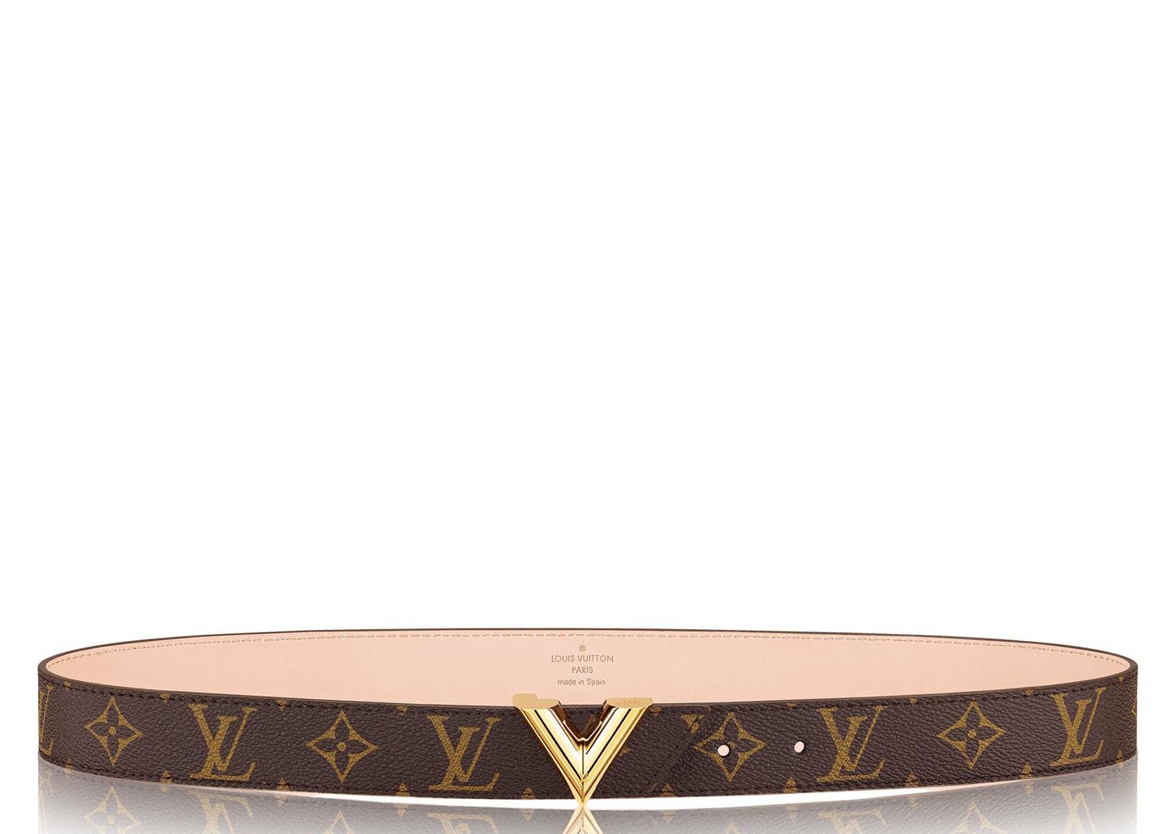 Louis Vuitton Essential V Belt Monogram 30MM Brown in Canvas/Calf 