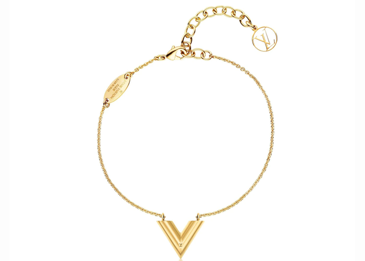 Louis Vuitton Essential V Bracelet Gold in Brass Metal with Gold-tone - US