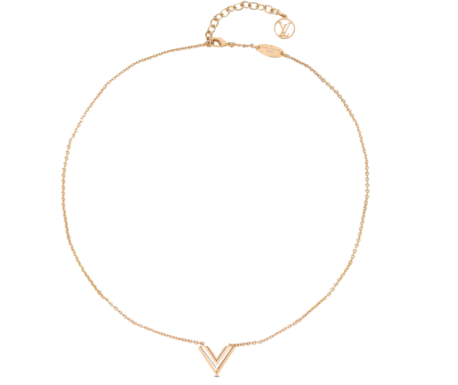 LOUIS VUITTON Necklace Essential V Gold Chain Pendant Ladies' Accessories |  eBay