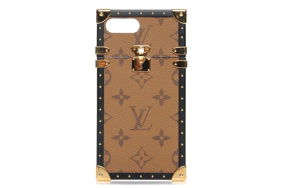 Louis Vuitton Eye Trunk iPhone 7 Plus Case Monogram Reverse Brown in Canvas  with Gold-tone - US