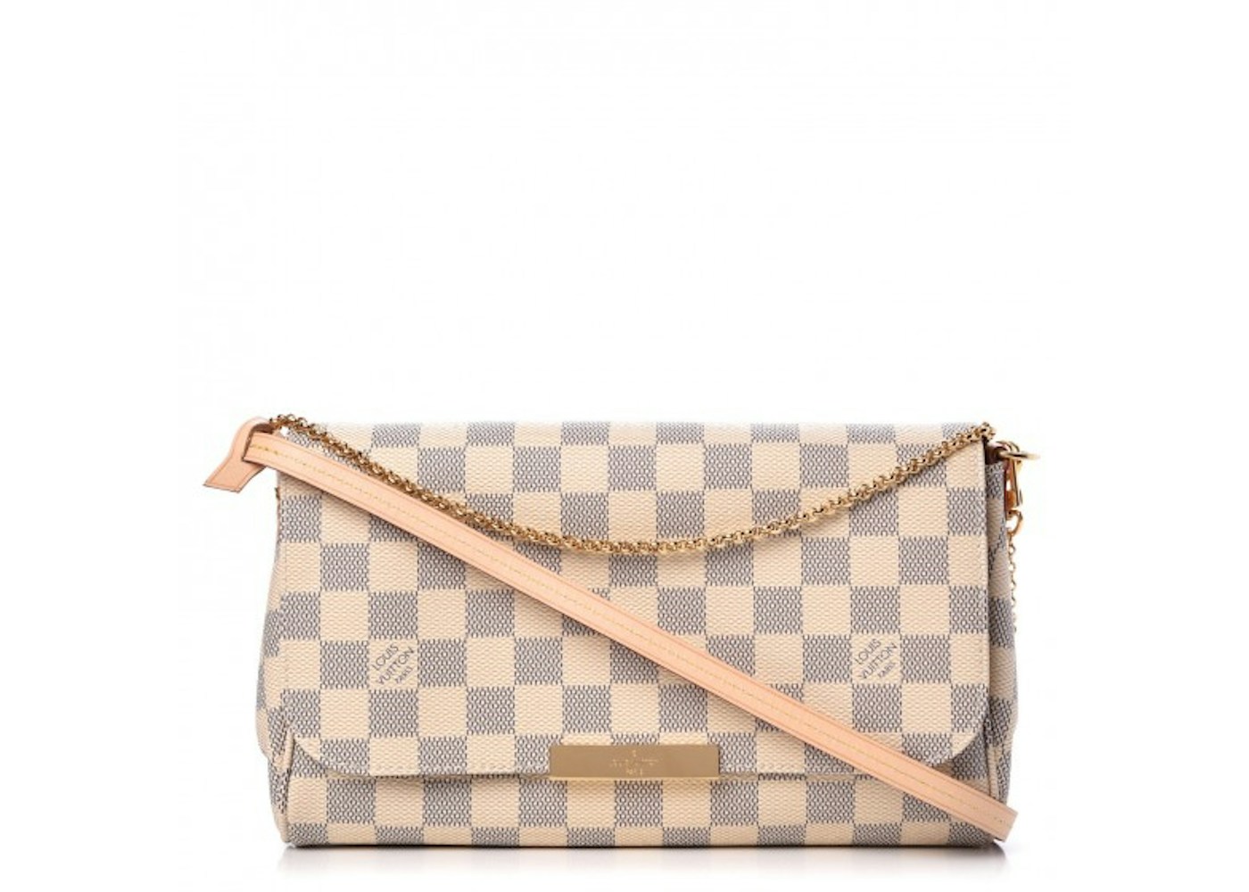 Louis Vuitton Favorite Damier Azur Mm White Blue Louis Vuitton Favorite Damier Azur Mm White Blue