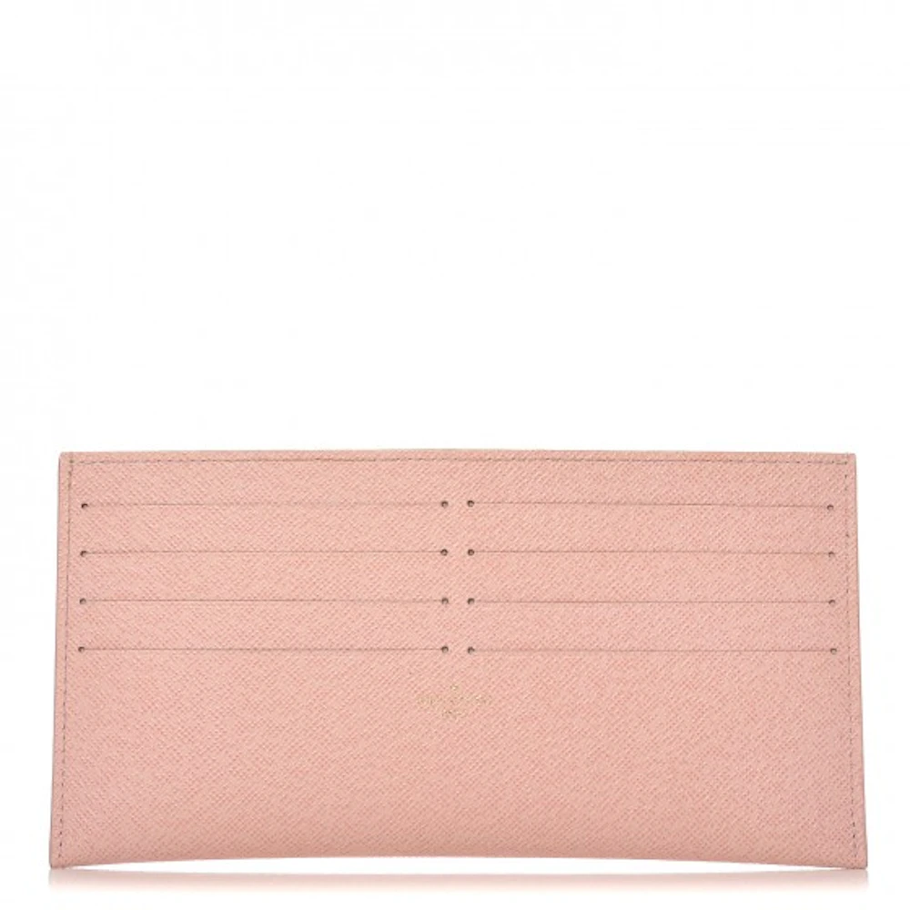 Louis Vuitton Pink Rose Leather Felicie Insert Card Holder